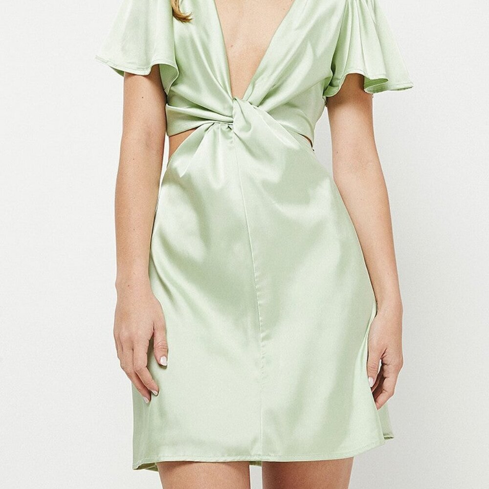 Needii Sage Short Sleeve Side Cut Out Mini / S